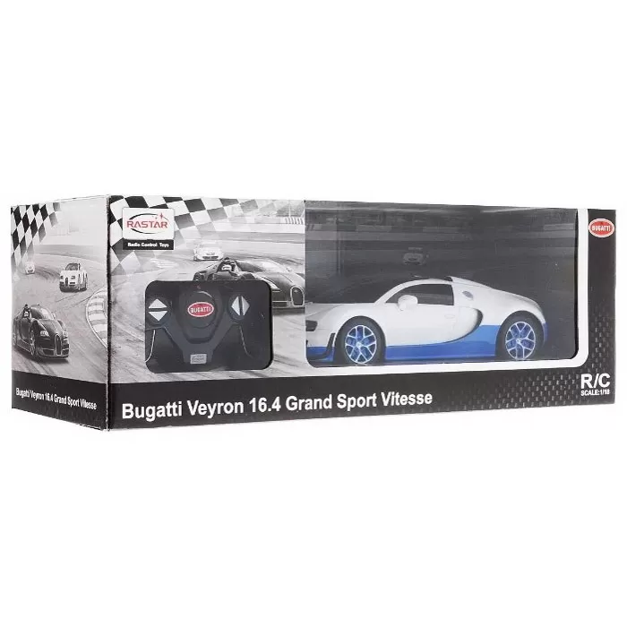 Masina cu telecomanda bugatti grand sport vitesse alb cu scara 1 la 18, varsta de la 3 ani la +15 ani [2]