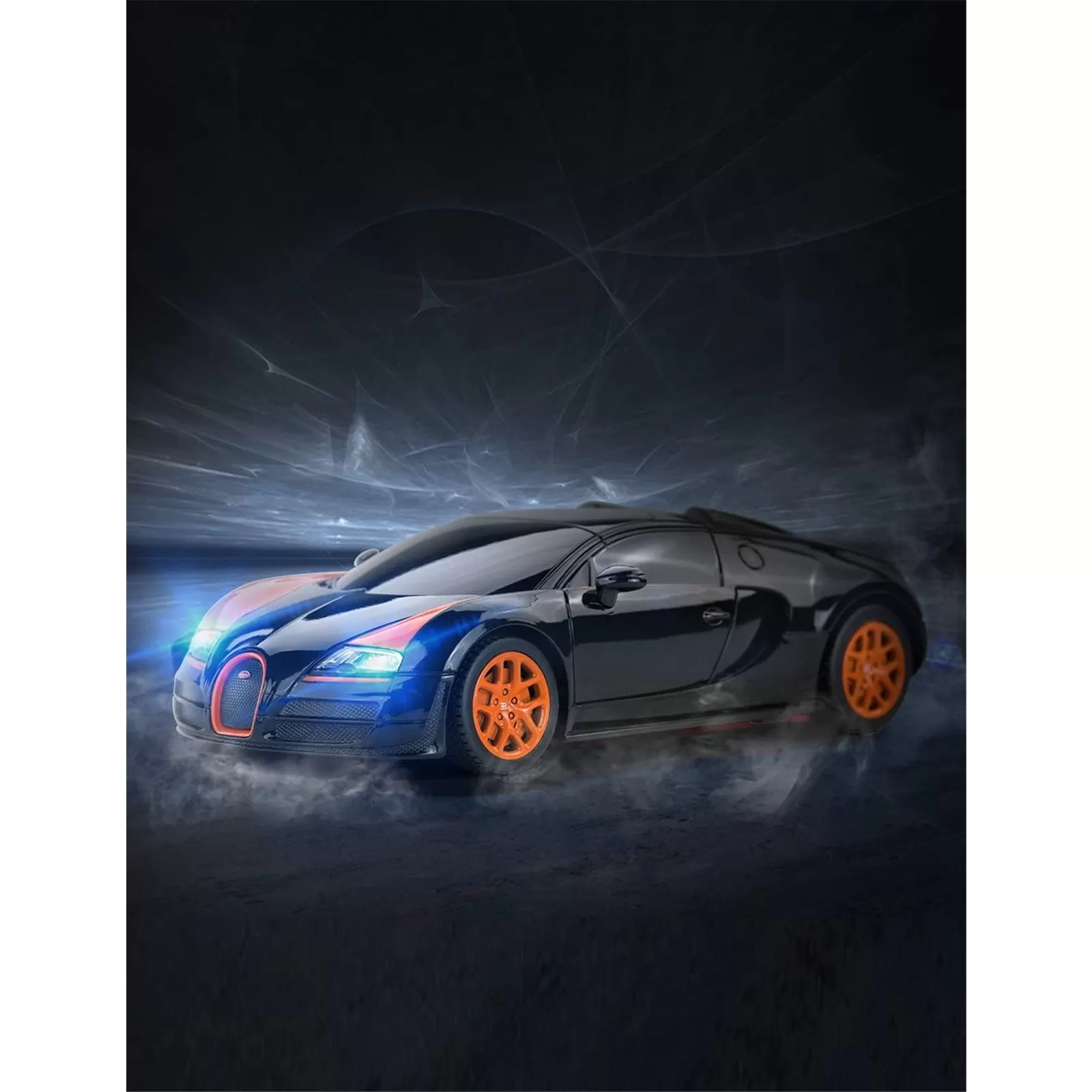 Masina cu telecomanda bugatti grand sport vitesse negru cu scara 1 la 18, copii 3 ani-+15 ani [7]
