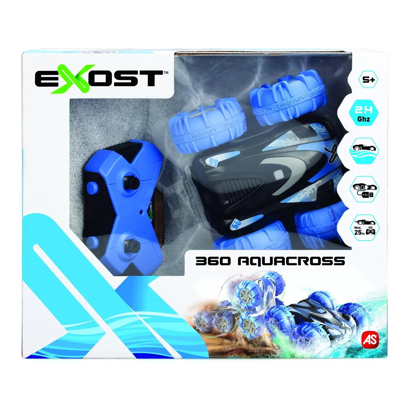 Masina cu telecomanda exost rc scara 1:18 360 aquacross, varsta de la 5 ani la 14 ani [1]
