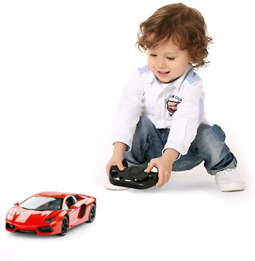 Masina cu telecomanda lamborghini aventador rosu cu scara 1 la 24, varsta de la 3 ani la +15 ani [2]