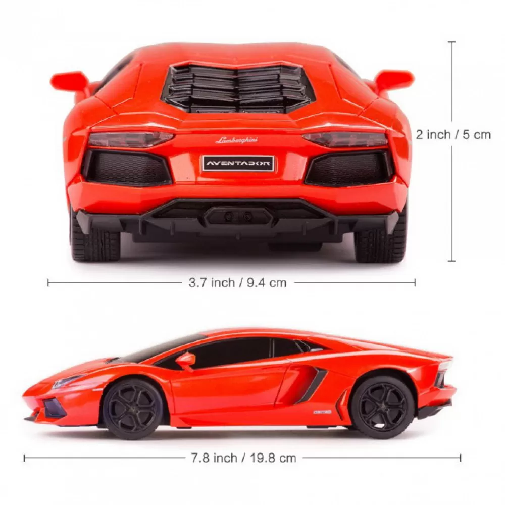 Masina cu telecomanda lamborghini aventador rosu cu scara 1 la 24, varsta de la 3 ani la +15 ani [6]