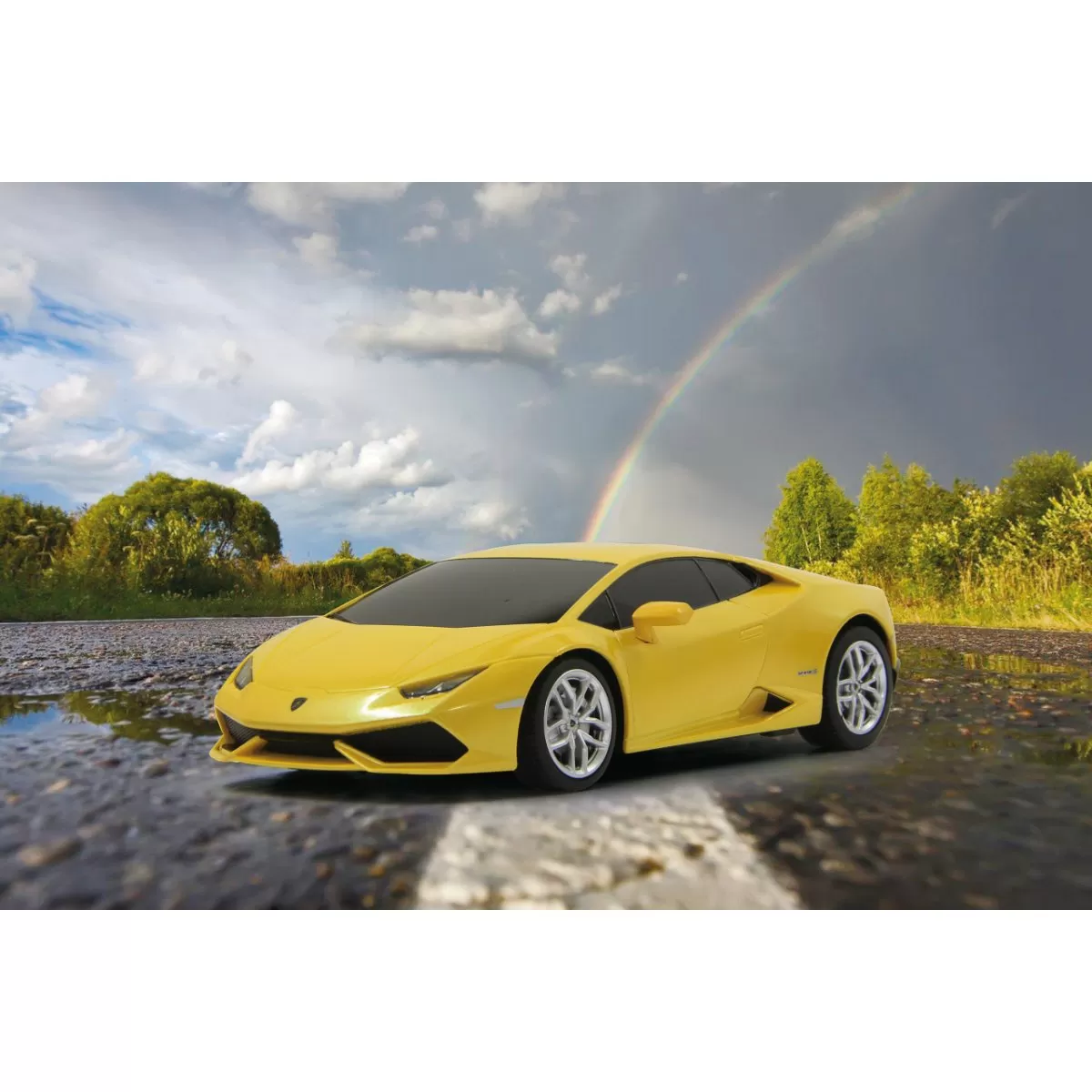 Masina cu telecomanda lamborghini hurac├â┬ün lp610-4 galben cu scara 1 la 24, varsta de la 3 ani la +15 ani [6]