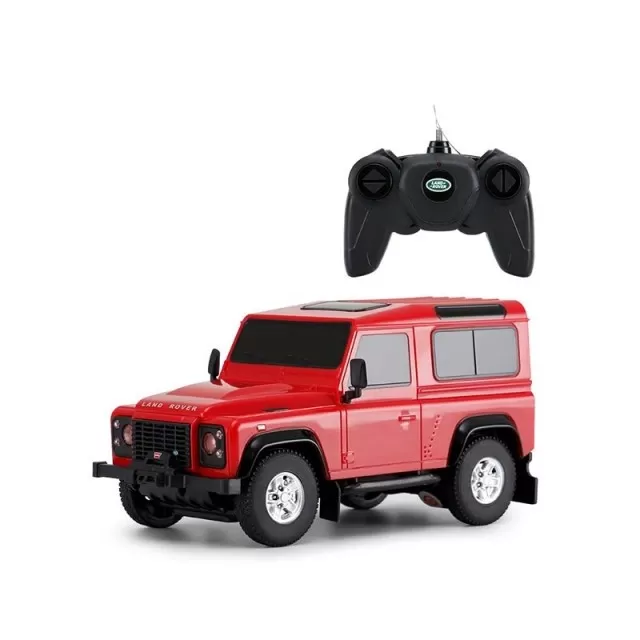 Masina cu telecomanda land rover defender rosie cu scara 1 la 24, varsta de la 3 ani la +15 ani [2]