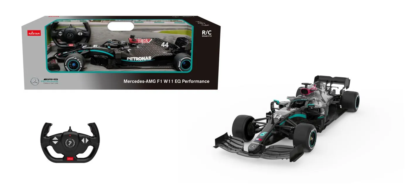 Masina cu telecomanda mercedes-amg f1 w11 eq performance scara 1 la 12, copii 3 ani pana la +15 ani [9]