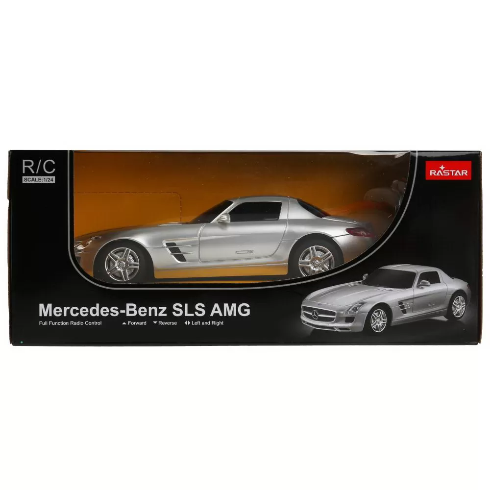 Masina cu telecomanda mercedes-benz sls amg argintie scara 1 la 24, varsta de la 3 ani la +15 ani [2]