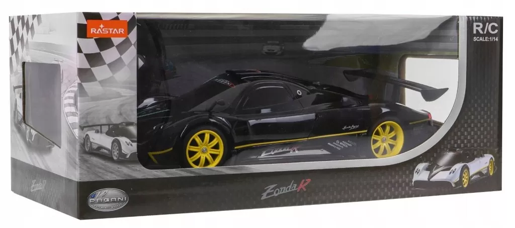 Masina cu telecomanda pagani zonda r negru cu scara 1 la 14, copii varsta 3 ani pana la +15 ani [2]