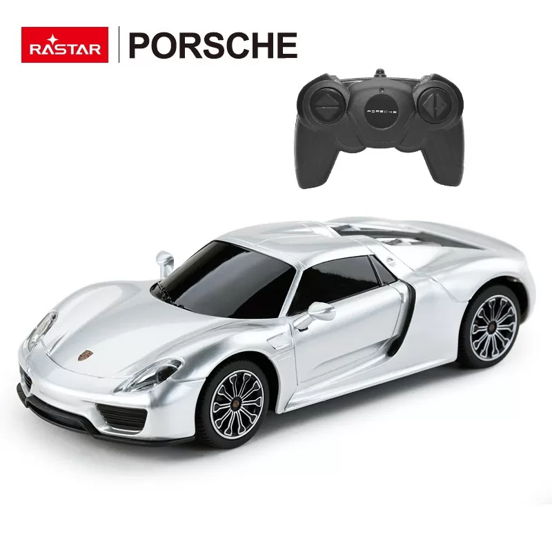 Masina cu telecomanda porsche 918 spyder argintiu cu scara 1 la 24, varsta de la 3 ani la +15 ani [5]