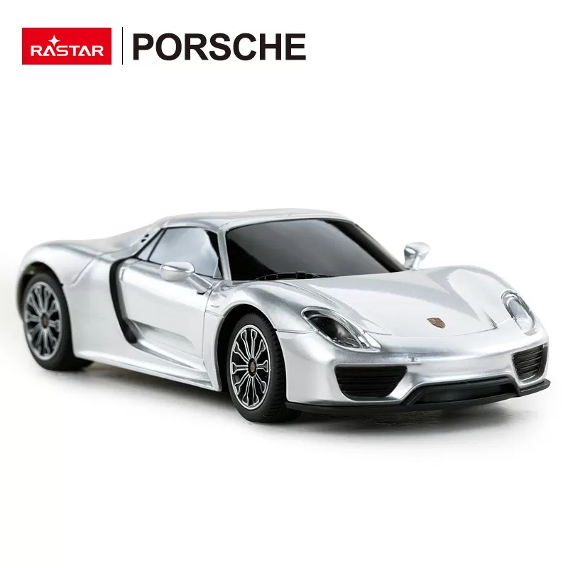Masina cu telecomanda porsche 918 spyder argintiu cu scara 1 la 24, varsta de la 3 ani la +15 ani [4]