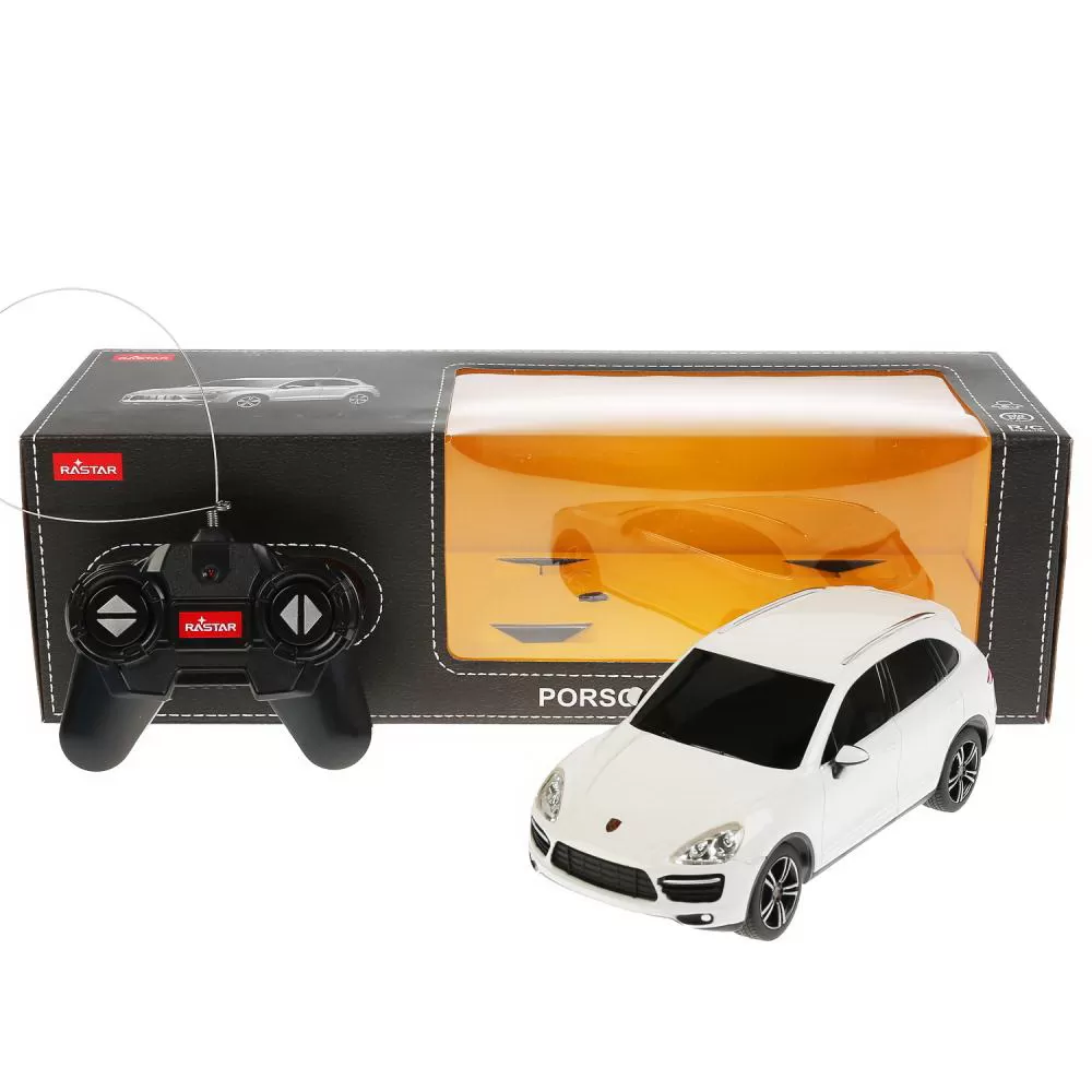 Masina cu telecomanda porsche cayenne turbo alb cu scara 1 la 24, varsta de la 3 ani la +15 ani [8]