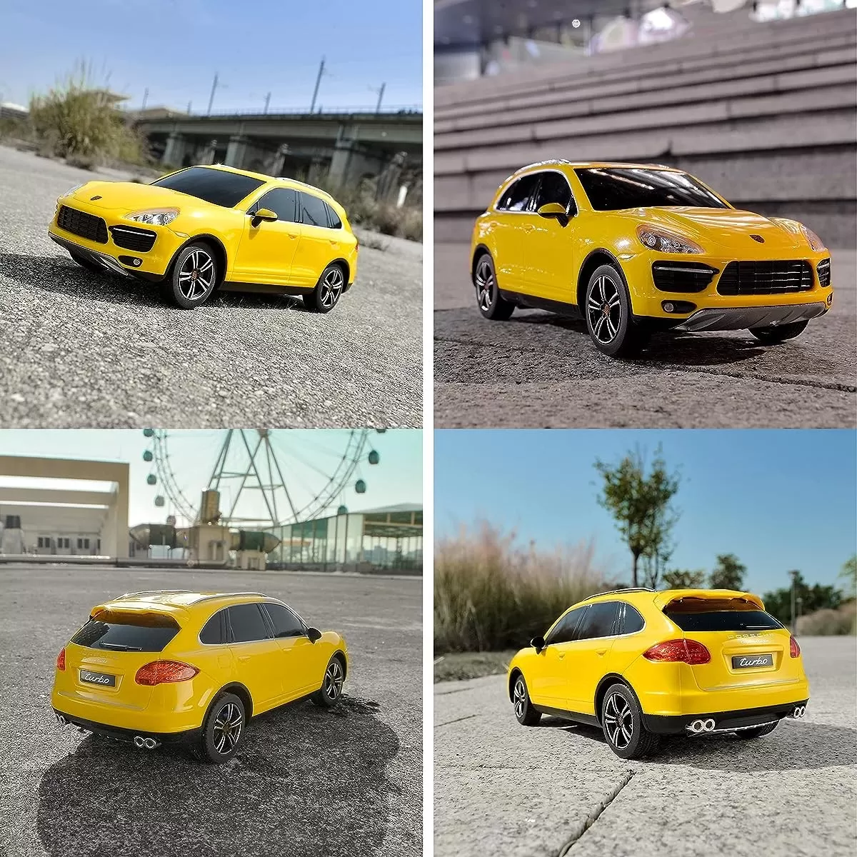 Masina cu telecomanda porsche cayenne turbo galben cu scara 1 la 24, varsta de la 3 ani la +15 ani [3]