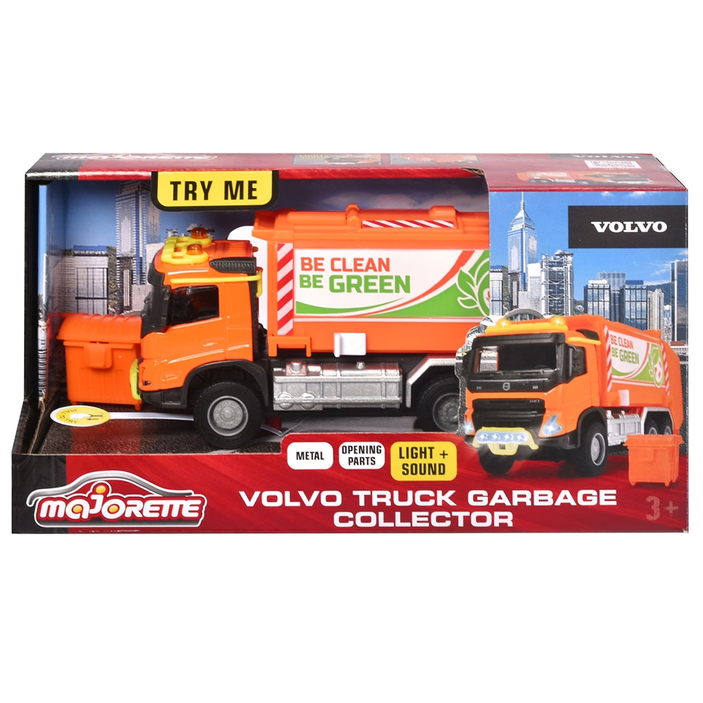 Masina de gunoi Majorette Volvo Garbge Collector cu tomberon [11]