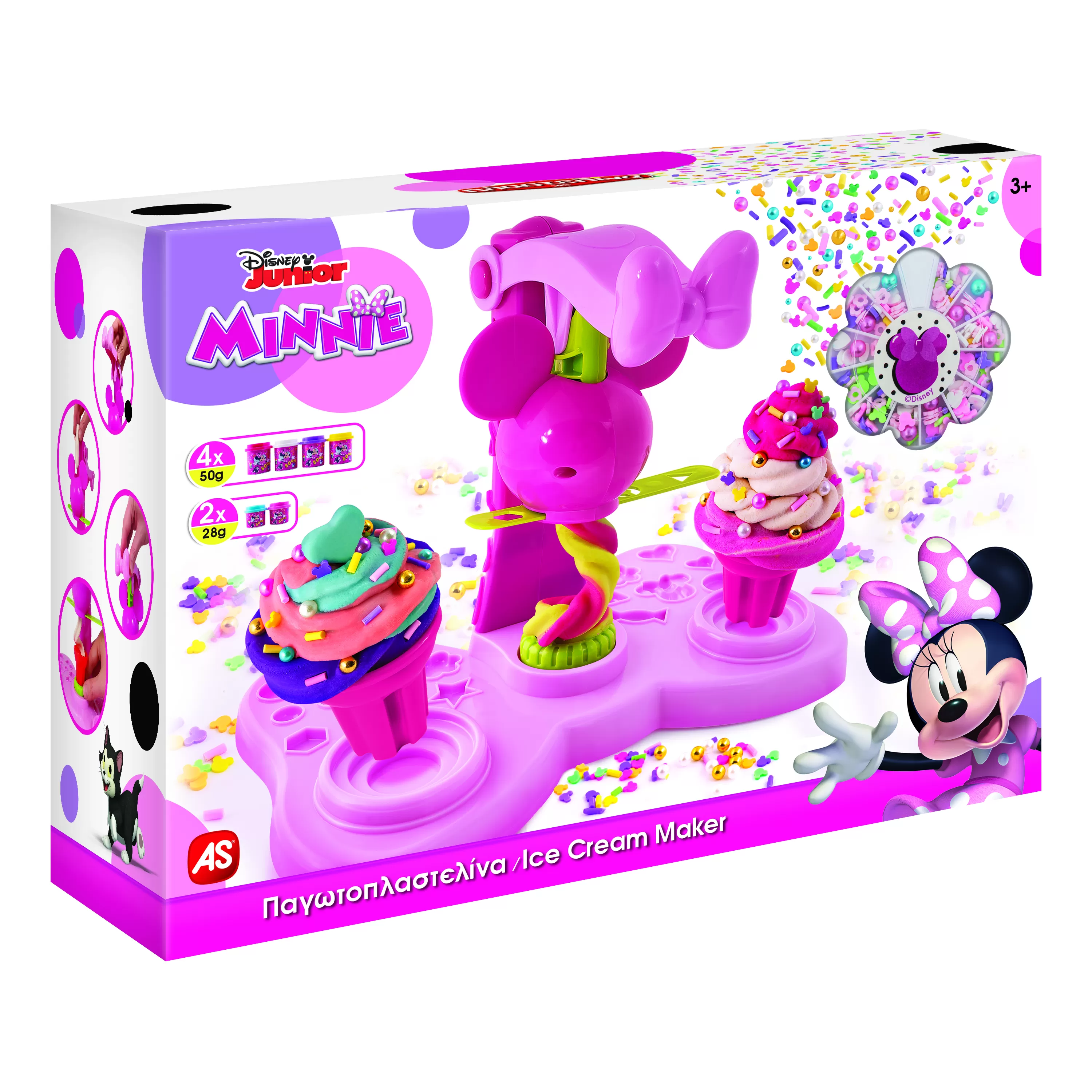 Masina de inghetata de plastilina, Minnie Mouse, cu decoratiuni colorate, 3 ani+, varsta de la 3 ani la 6 ani [6]