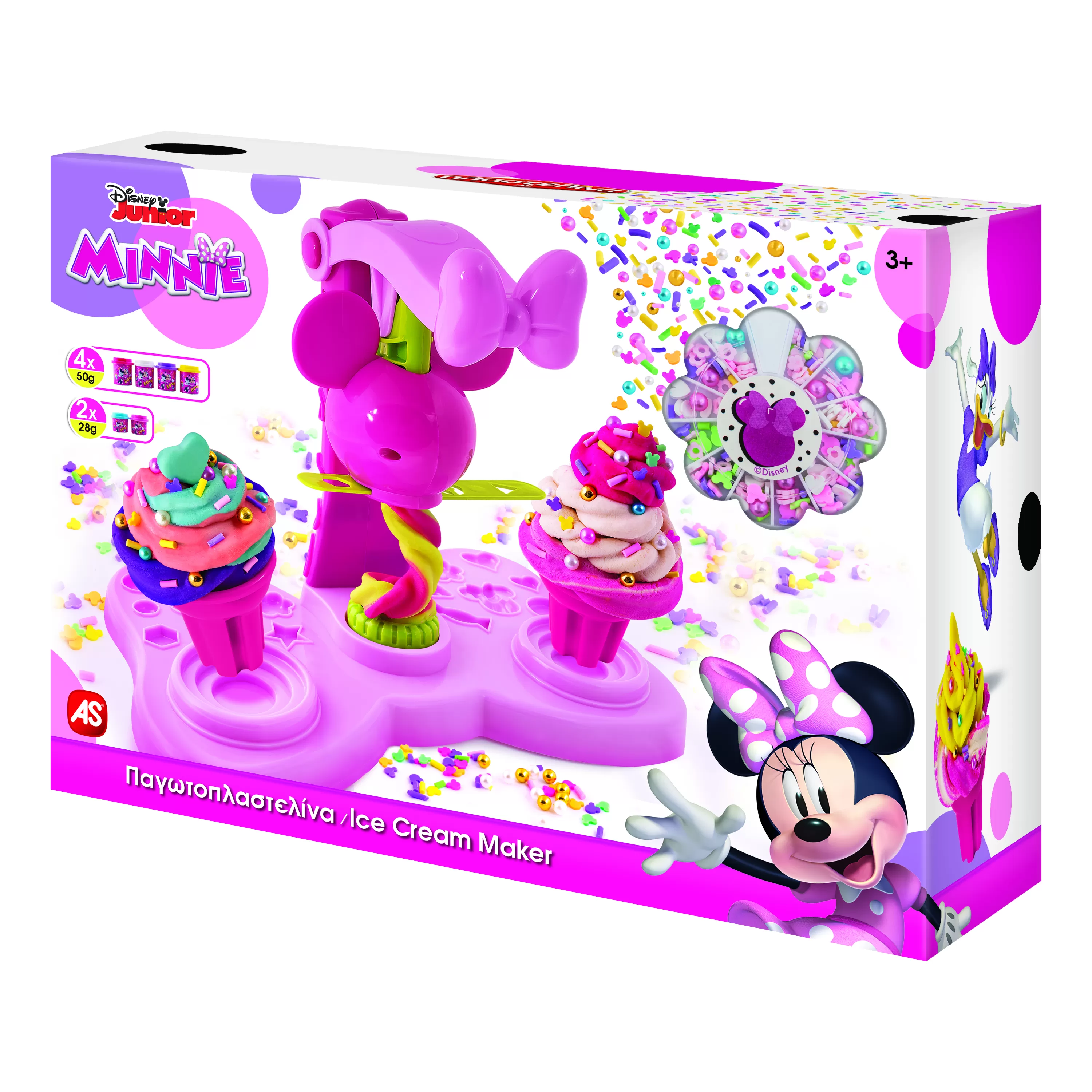 Masina de inghetata de plastilina, Minnie Mouse, cu decoratiuni colorate, 3 ani+, varsta de la 3 ani la 6 ani [7]