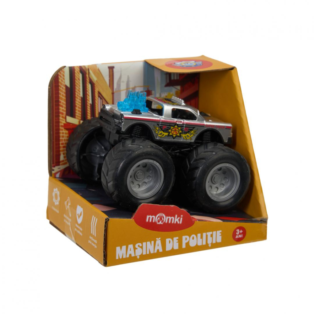 Masina de politie, 8.5cm, gri, momki [3]