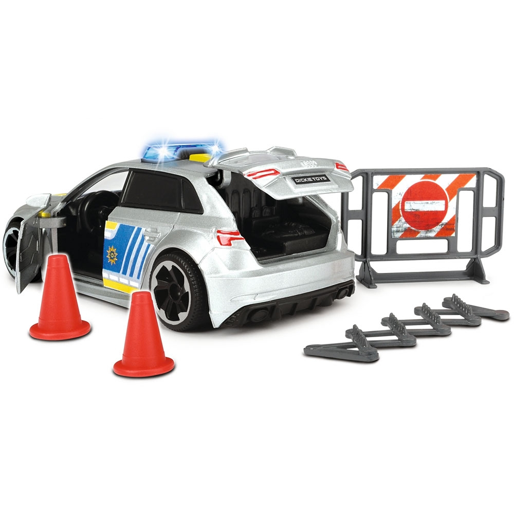 Masina de politie Dickie Toys Audi RS3 1:32 15 cm cu lumini, sunete si accesorii [4]