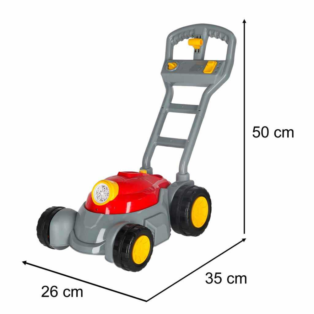 Masina de Tuns Iarba cu Bule de Sapun, Lumini si Muzica, Rezervor 110ml, Rosu / Gri [12]