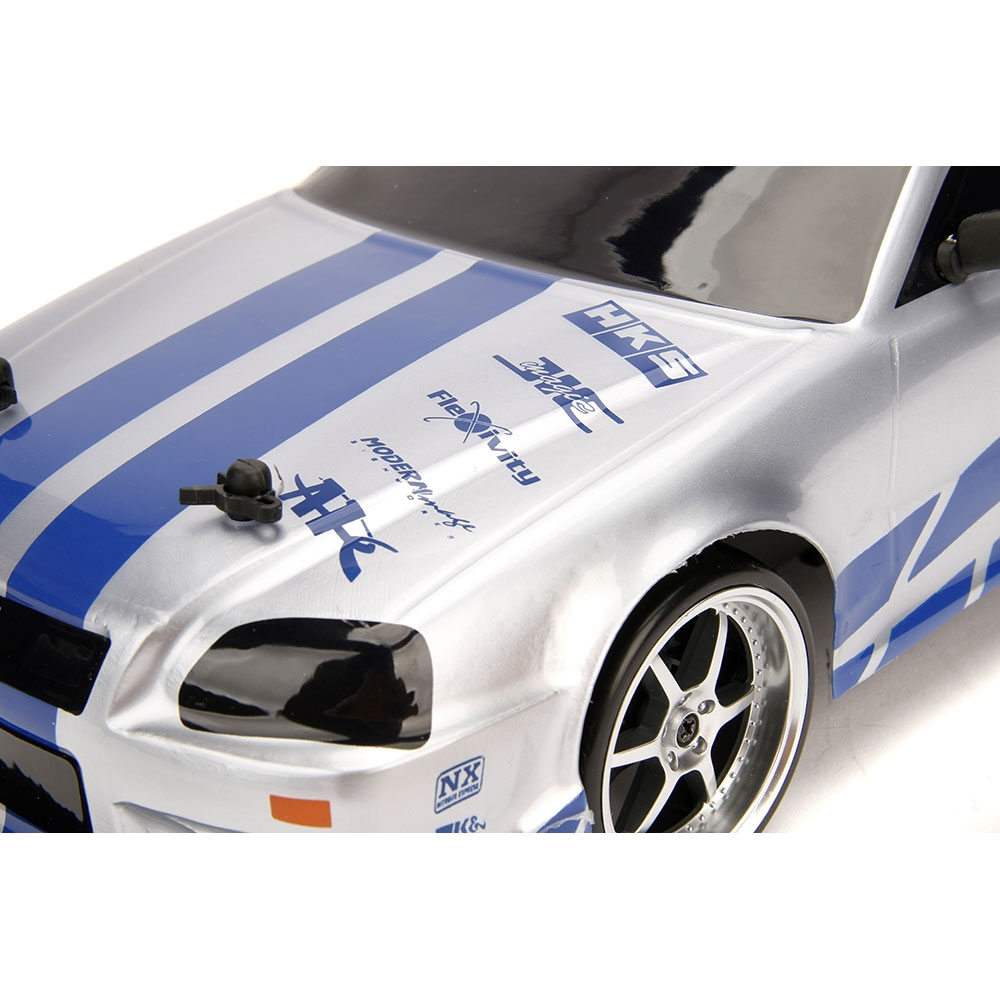 Masina Jada Toys Fast and Furious Nissan Skyline GTR Drift cu anvelope si telecomanda [12]