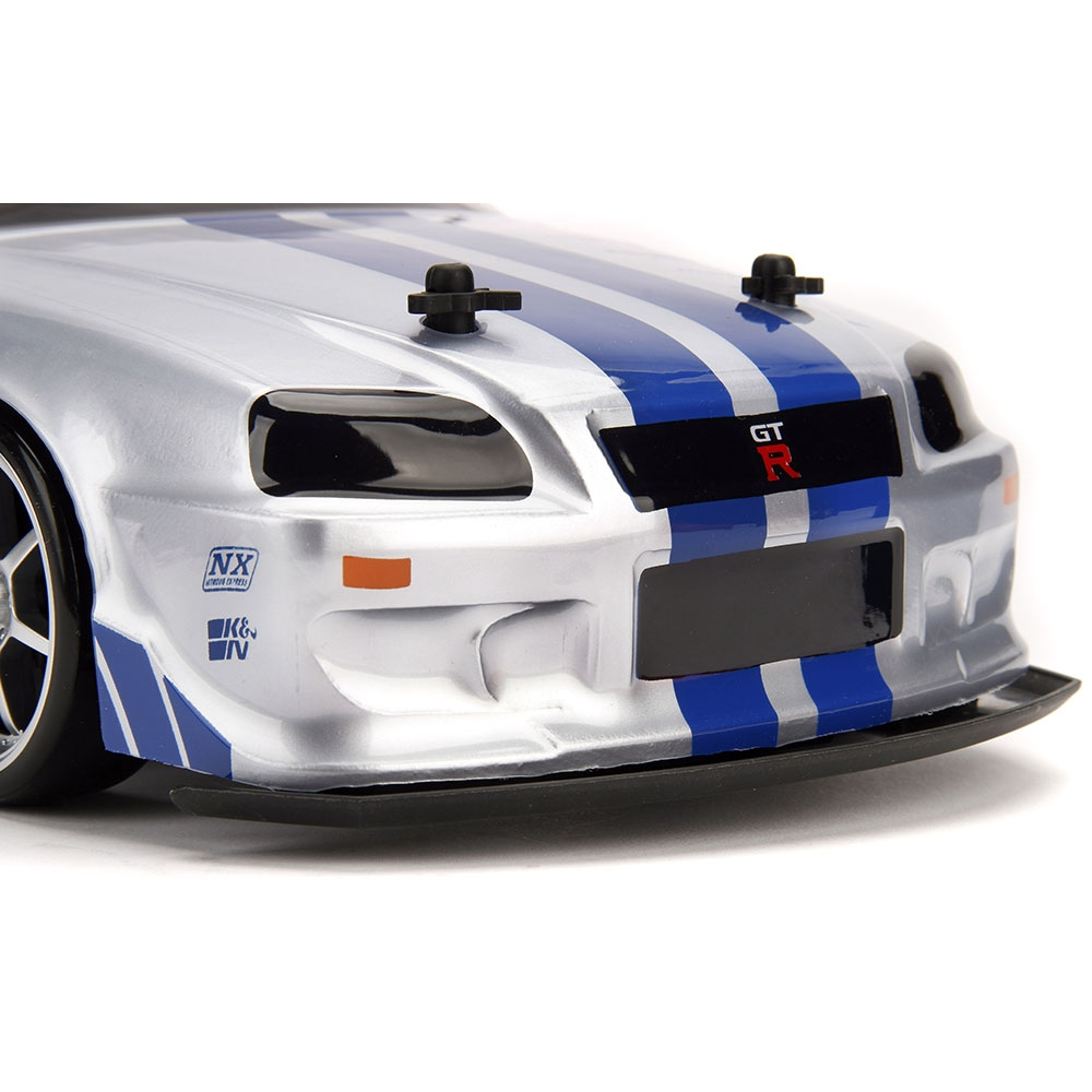 Masina Jada Toys Fast and Furious Nissan Skyline GTR Drift cu anvelope si telecomanda [14]