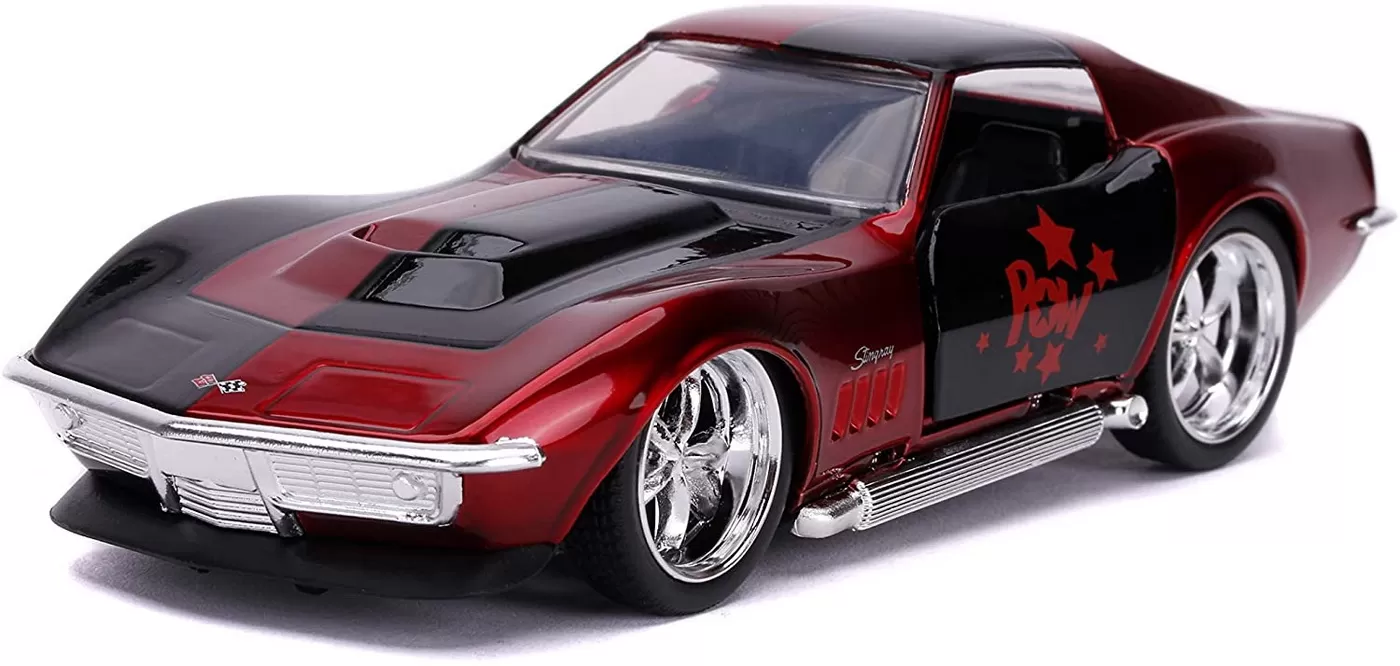 Masina metalica harley quinn 1969 corvette stingray scara 1 la 32 [4]