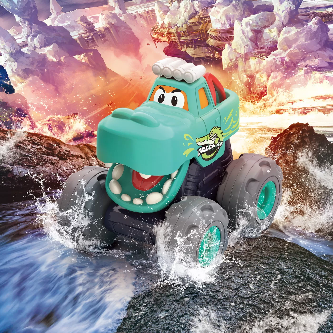 Masinuta bebe monster truck crocodilul, varsta de la 1 an la 4 ani [3]
