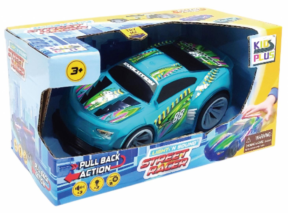 Masinuta cu lumini, sunete si sistem pullback racer, scara 1/24,verde [2]