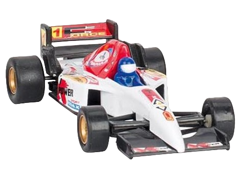 Masinuta de curse die-cast, cu motoras pull-back, alba [1]