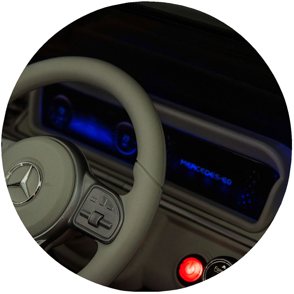 Masinuta electrica Chipolino SUV Mercedes EQG cu scaun din piele si roti EVA black [17]