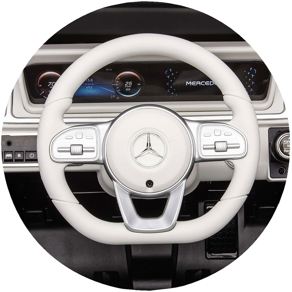 Masinuta electrica Chipolino SUV Mercedes EQG cu scaun din piele si roti EVA black [13]