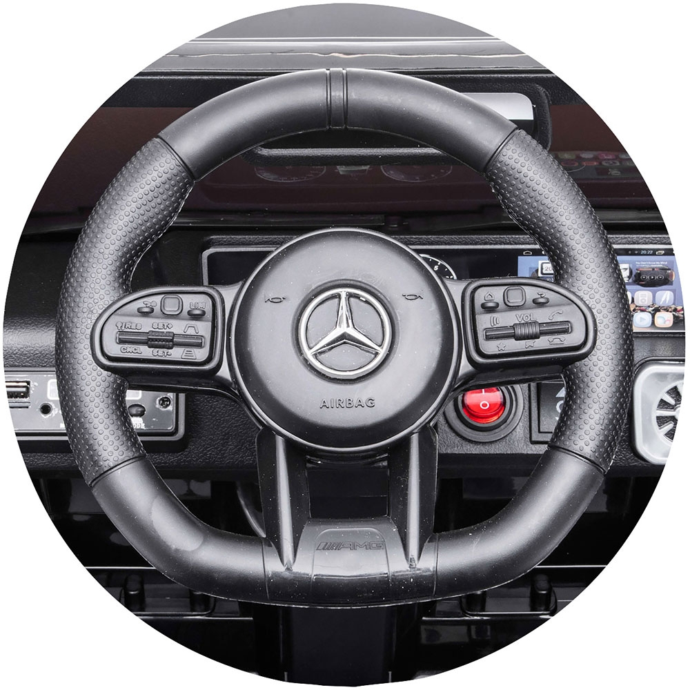 Masinuta electrica Chipolino SUV Mercedes G63 AMG cu scaun din piele si roti EVA black [11]