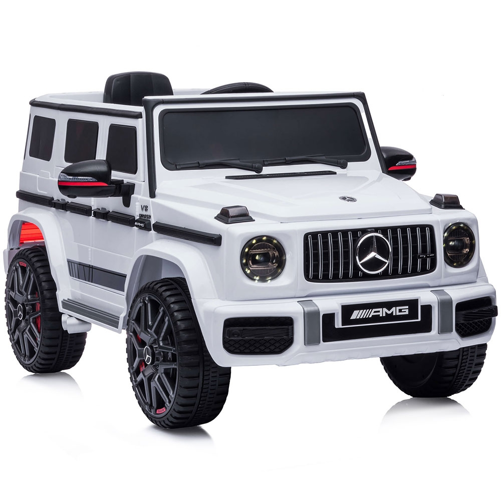 Masinuta electrica Chipolino SUV Mercedes G63 AMG cu scaun din piele si roti EVA white [6]