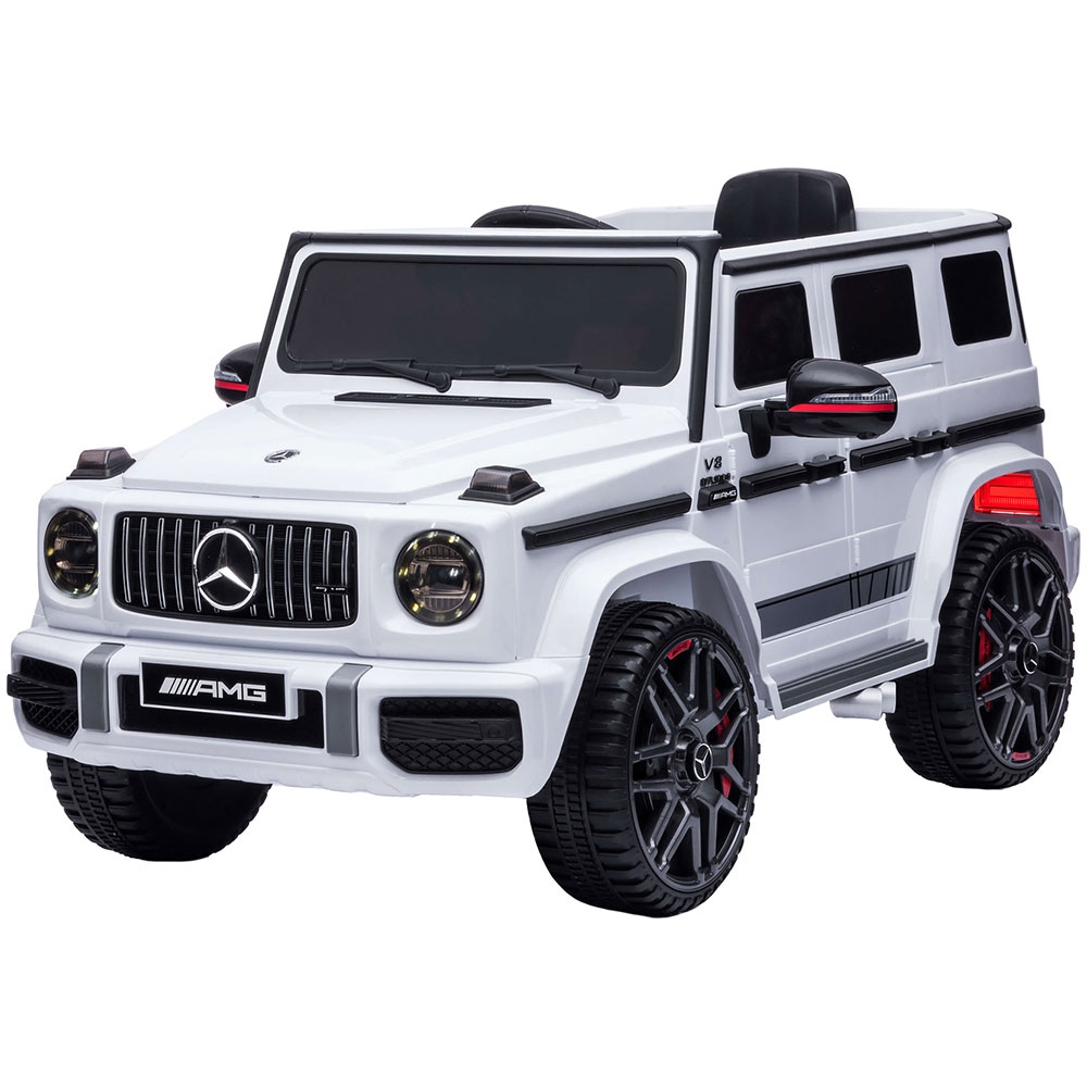 Masinuta electrica Chipolino SUV Mercedes G63 AMG cu scaun din piele si roti EVA white [1]