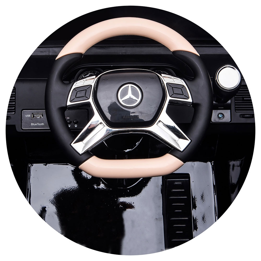 Masinuta electrica Chipolino SUV Mercedes Maybach G650 black cu scaun din piele si roti EVA [9]