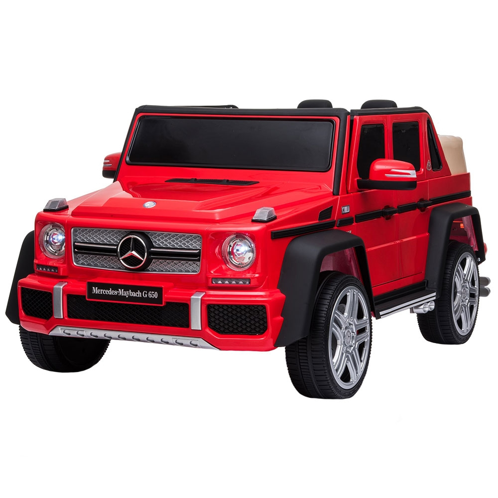 Masinuta electrica Chipolino SUV Mercedes Maybach G650 red cu scaun din piele si roti EVA [1]