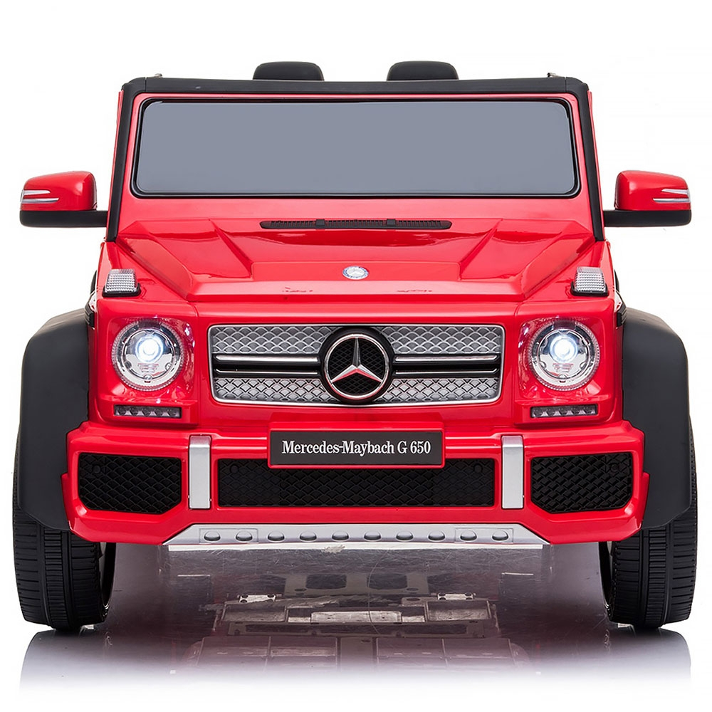 Masinuta electrica Chipolino SUV Mercedes Maybach G650 red cu scaun din piele si roti EVA [2]