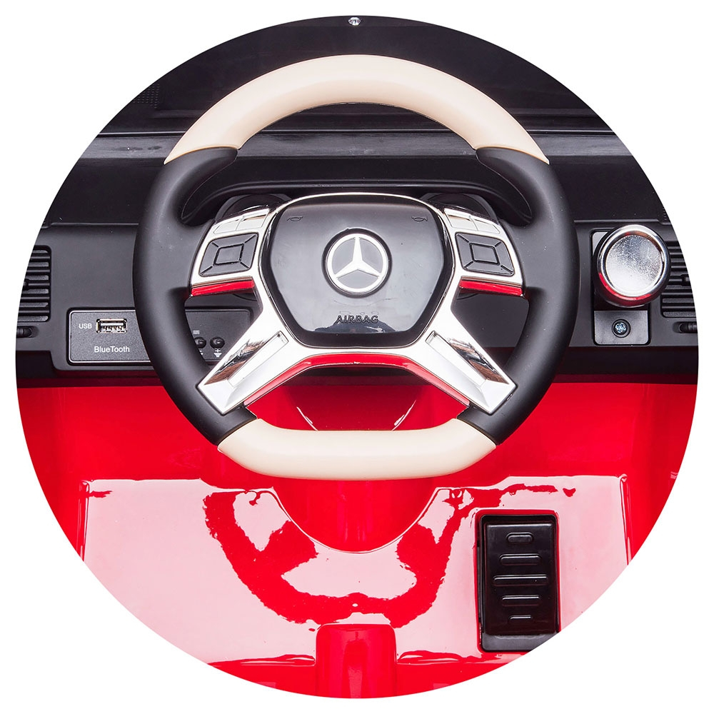 Masinuta electrica Chipolino SUV Mercedes Maybach G650 red cu scaun din piele si roti EVA [8]