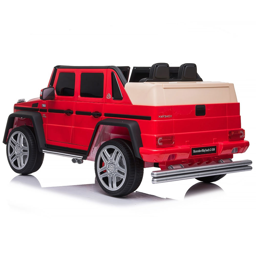 Masinuta electrica Chipolino SUV Mercedes Maybach G650 red cu scaun din piele si roti EVA [4]