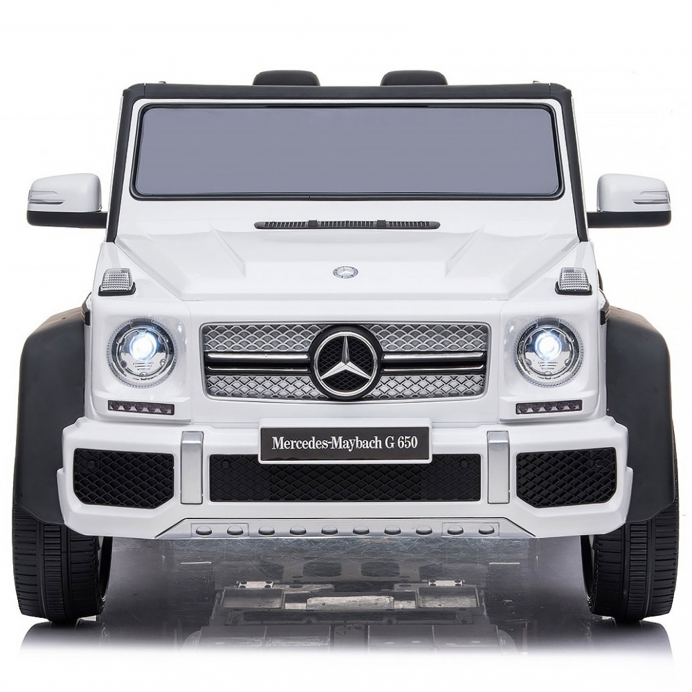 Masinuta electrica Chipolino SUV Mercedes Maybach G650 white cu scaun din piele si roti EVA [2]
