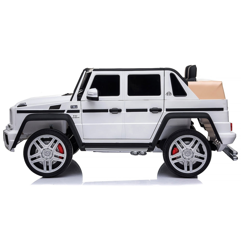 Masinuta electrica Chipolino SUV Mercedes Maybach G650 white cu scaun din piele si roti EVA [3]