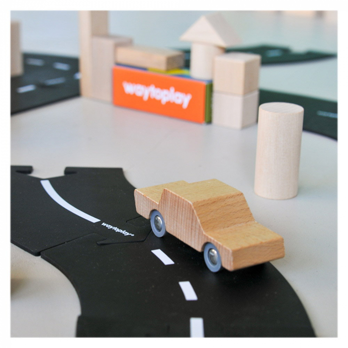 Masinuta handmade din lemn, Waytoplay, natur, 3-7 ani [2]