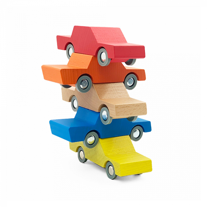 Masinuta handmade din lemn, Waytoplay, rosu, 3-7 ani [4]