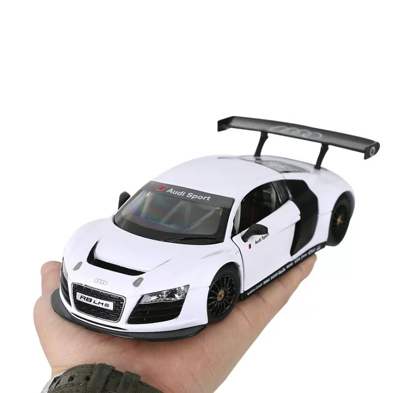 Masinuta metalica audi r8 alb scara 1 la 24, varsta de la 3 ani la +15 ani [4]