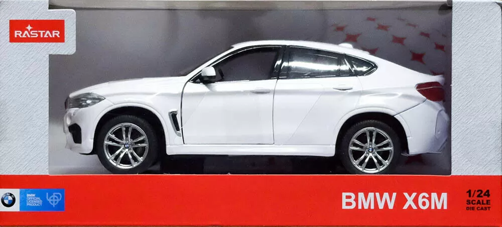 Masinuta metalica bmw x6m alb scara 1 la 24, varsta de la 3 ani la +15 ani [5]