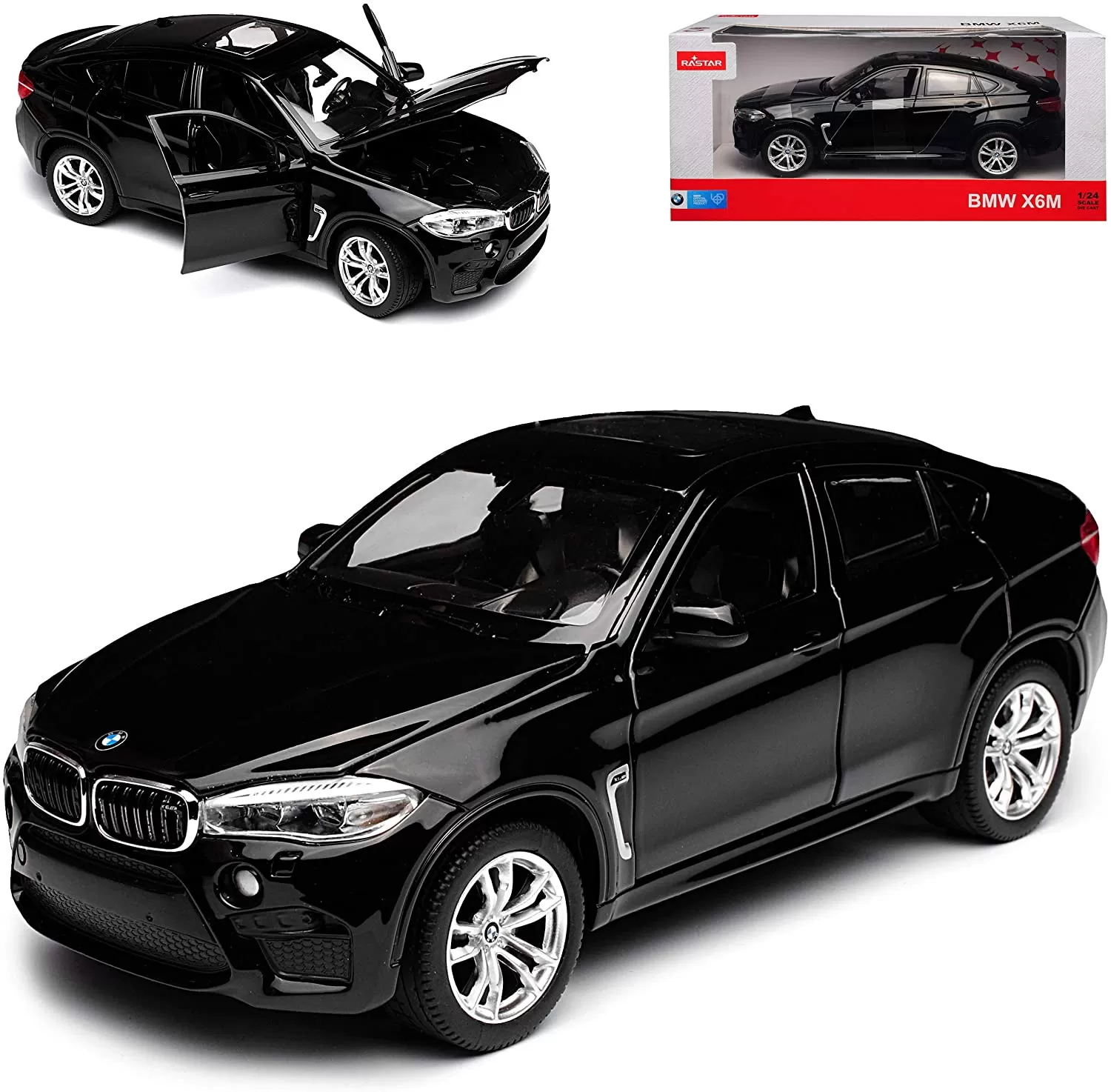 Masinuta metalica bmw x6m negru scara 1 la 24, varsta de la 3 ani la +15 ani [4]