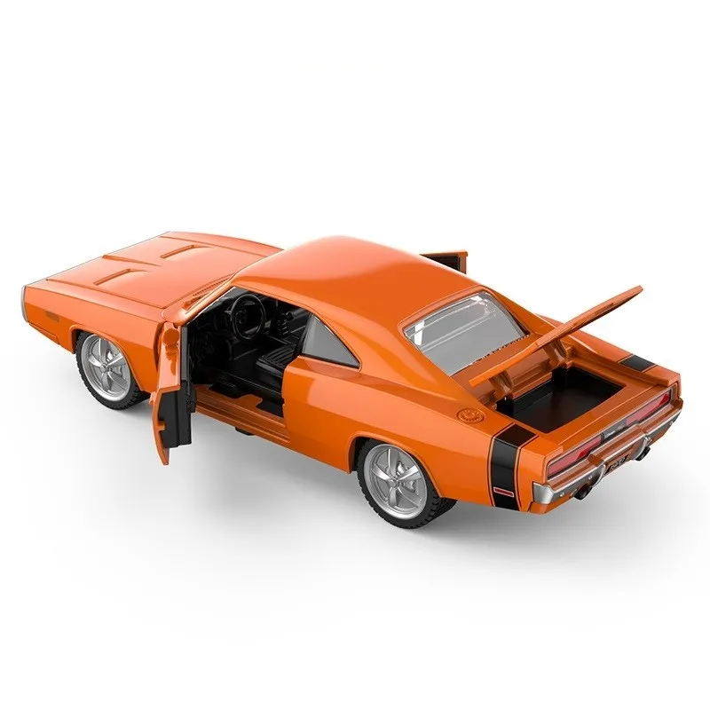 Masinuta metalica dodge charger r/t 1970 portocaliu scara 1 la 36, copii 3 ani pana la +15 ani [6]