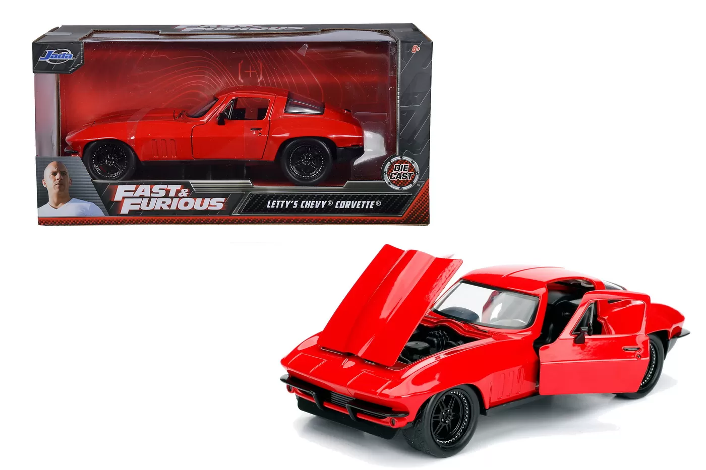 Masinuta metalica fast and furious 1966 chevy corvette scara 1 la 24 [1]