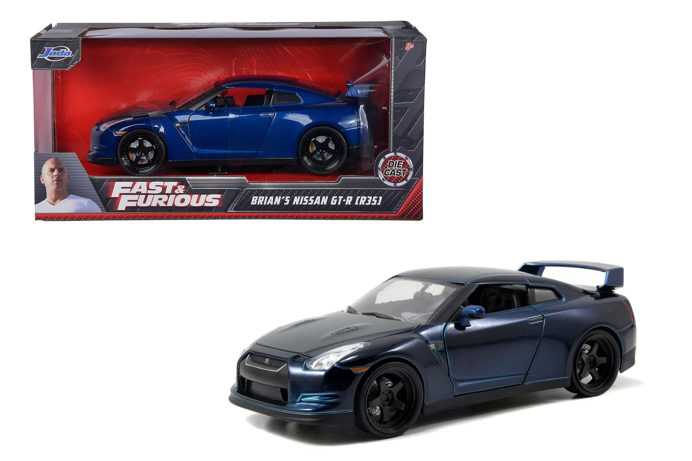 Masinuta metalica fast and furious 2009 nissan gt-r scara 1 la 24 [1]