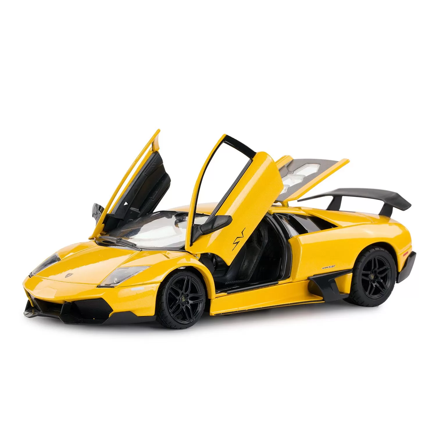 Masinuta metalica lamborghini murcielago lp670-4 galben scara 1 la 24, varsta de la 3 ani la +15 ani [1]