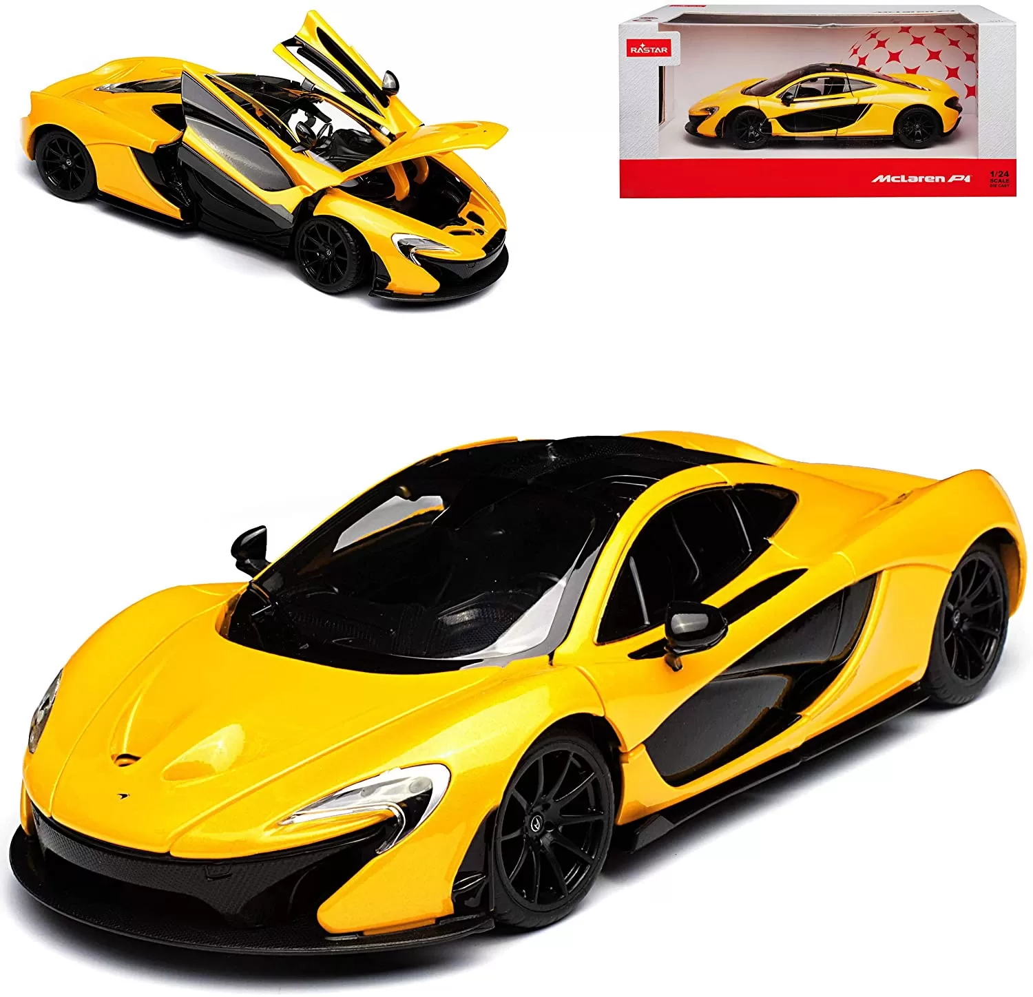 Masinuta metalica mclaren p1 galben scara 1 la 24, varsta de la 3 ani la +15 ani [4]