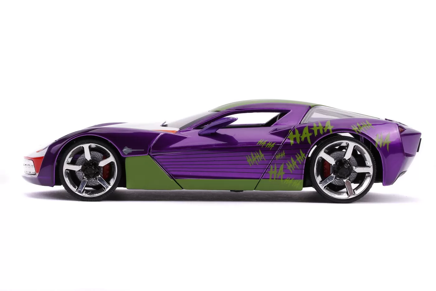 Masinute metalica chevy corvette stingray 2009 si figurina joker scara 1:24 [6]