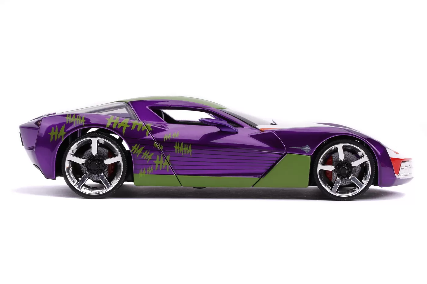 Masinute metalica chevy corvette stingray 2009 si figurina joker scara 1:24 [5]